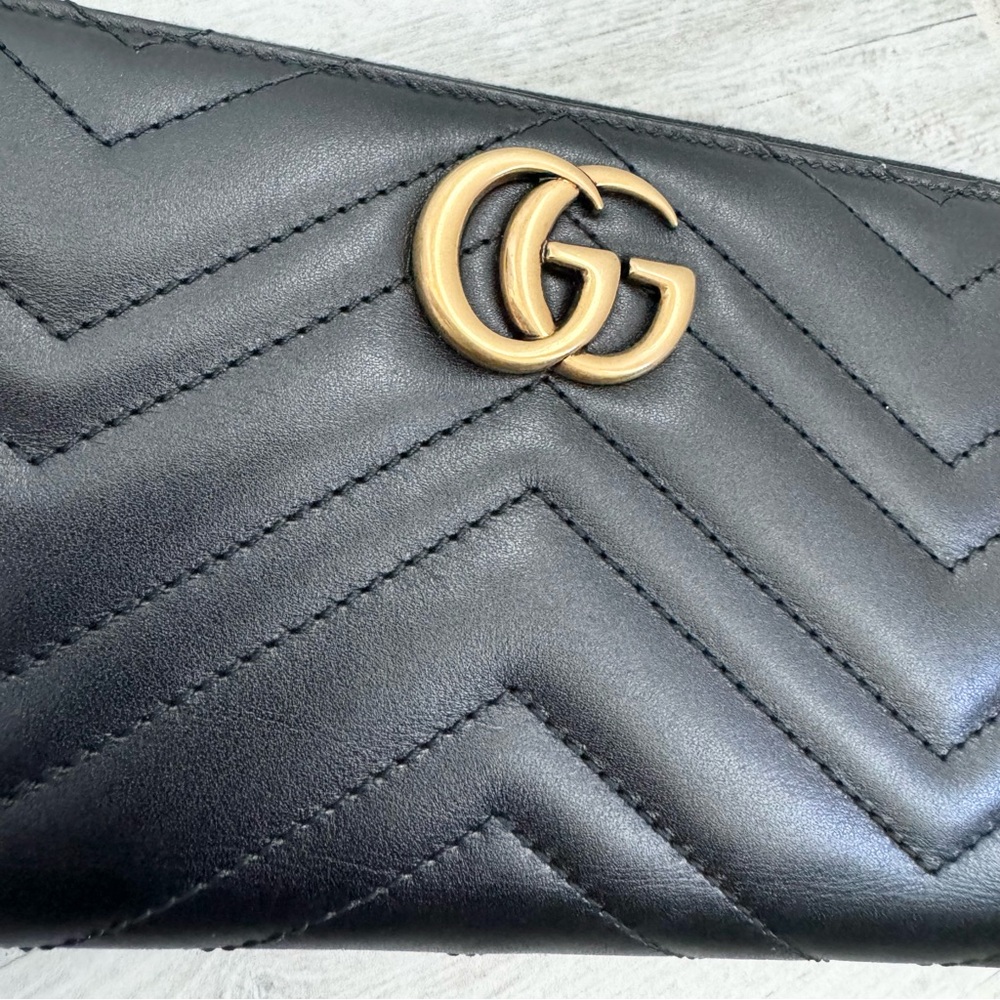 Gucci Black Marmont Leather XL Organizer Wallet - Picture 5 of 9